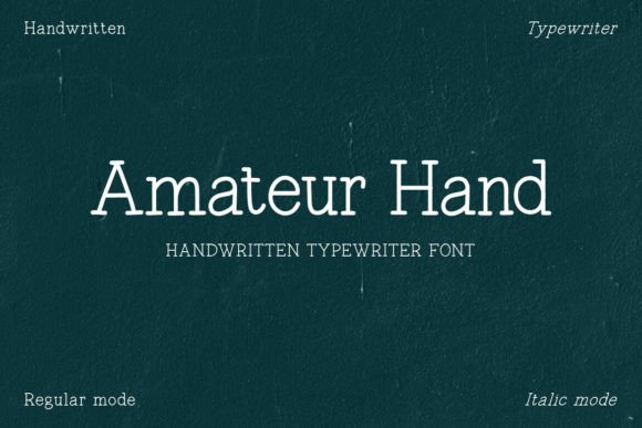 Amateur Hand: Blending Typewriter Soul with Handwritten Charm