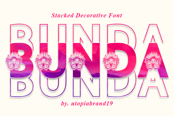 Bunda: Crafting a Story with a Stacked, Nature-Inspired Font