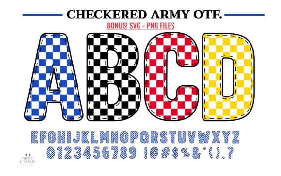 Checkered Army: A Font That Brings Bold Pattern to Your Brand