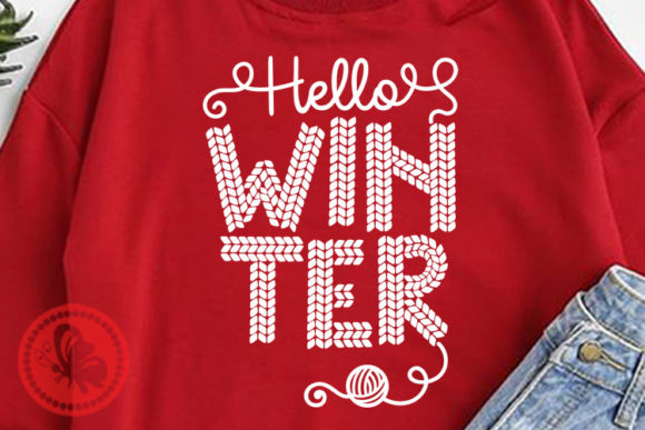 Hello Winter Clipart Yarn Font: A Cozy Christmas Design Solution