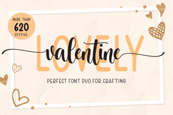 Lovely Valentine Duo: A Sweet Handwritten Font for Creative Projects