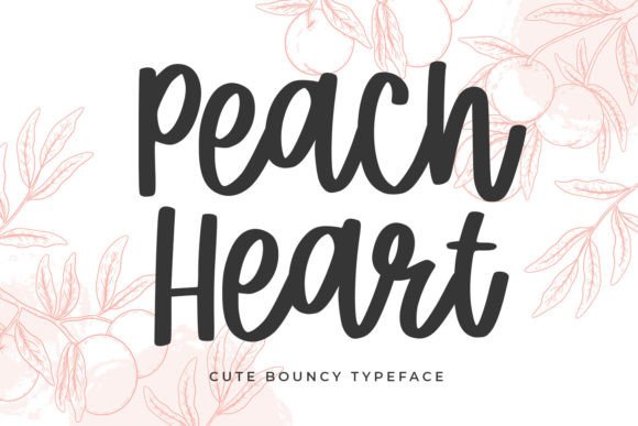 Peach Heart: The Handwritten Font with a Friendly Vibe